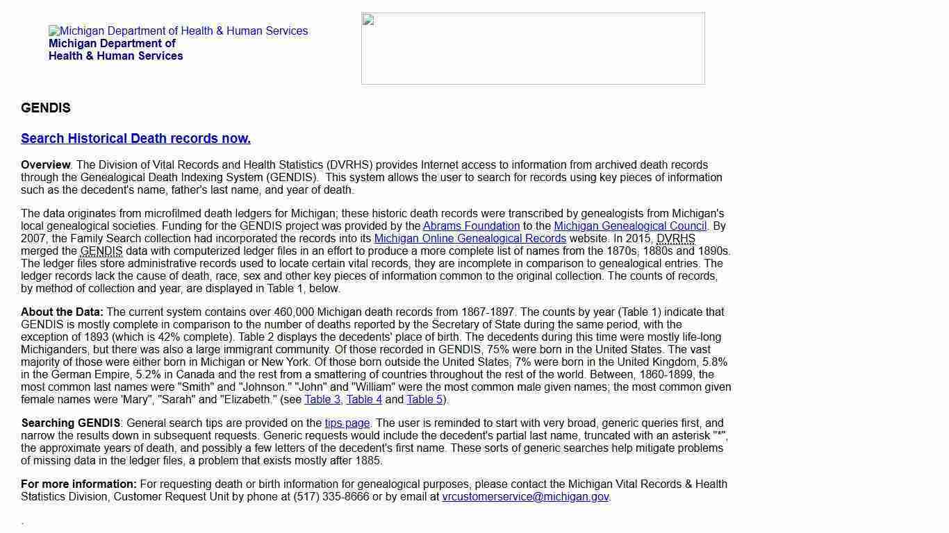 Genealogical Death Indexing System
